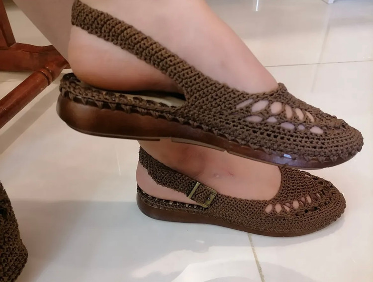 ست کیف و کفش زنانه دست بافت با زیر طبی مدل الا کد ۳۷۶