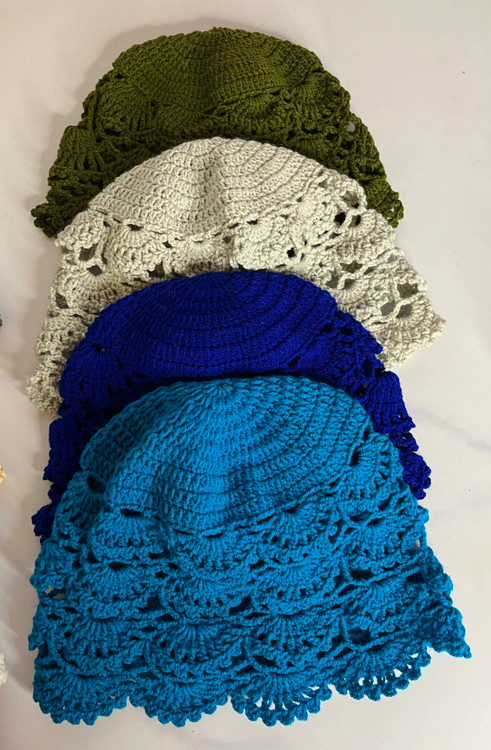 کلاه بافتنی زنانه قلاب بافی ترک مدل دریا 5830 رنگ قرمز